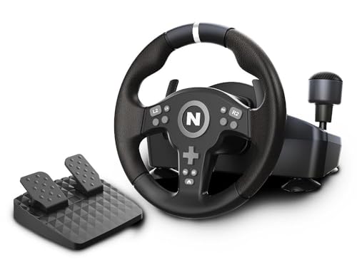 NITHO Drive Pro V200 Lenkrad mit Pedalen und Schalthebel, Gaming-Rennlenkrad für PC, PS4, Xbox One, Xbox Series X/S und Windows, 270° Rennlenkrad mit Vibration, Kompatibel mit Fahrsimulatoren