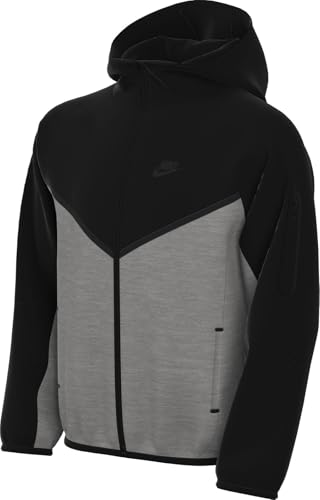 Nike Sportswear Tech Fleece Kapuzenjacke Für Ältere Kinder, Dk Grey Heather/Black/Black/Black, HV5867-064, L