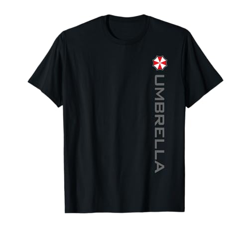 Umbrella Corporation Vertikal T-Shirt, Herren, Schwarz, S, Streifiges T-Shirt mit Rundhals-Ausschnitt und Halbärmlen