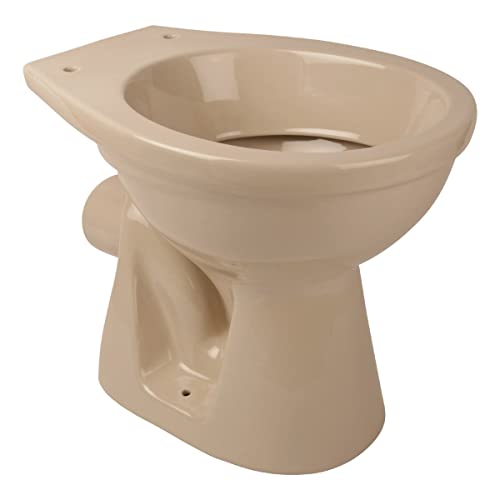 BELVIT Stand-WC Tiefspüler, Tiefspültechnik, Abgang Wand waagerecht, 39x35x49 cm, Sanitärkeramik, Bahama Beige, bodenstehend, TÜV geprüft, 28 cm