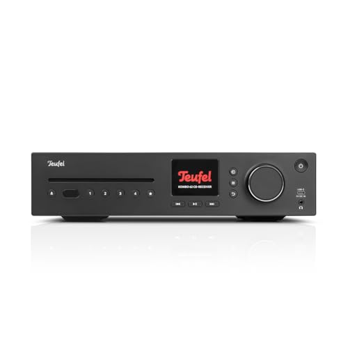 Teufel Kombo 62 Mk2 CD-Receiver - Kraftvoller Stereo-CD-Receiver mit Bluetooth, WLAN, DAB+/FM-Radio, Spotify Connect - schwarz
