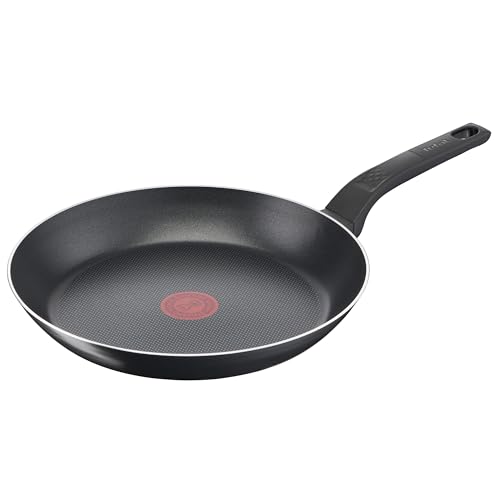 Tefal Easy Cook & Clean Bratpfanne 28 cm, Antihaftbeschichtung, Thermo-Signal bei idealer Brattemperatur, NICHT induktionsgeeignet, gleichmäßige Hitzeverteilung, Made in France, B5550633