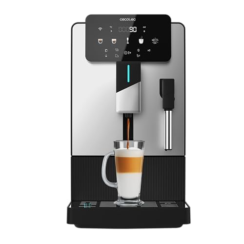 Cecotec Kompakte Kaffeevollautomat mit Dampferzeuger Cremmaet Steam Latte Art. 19 Bar, Thermoblock, Plug&Play, Kegelmahlwerk, 5 Stufen, 1,1L Wassertank, 150g Kaffee, Automatische Reinigung