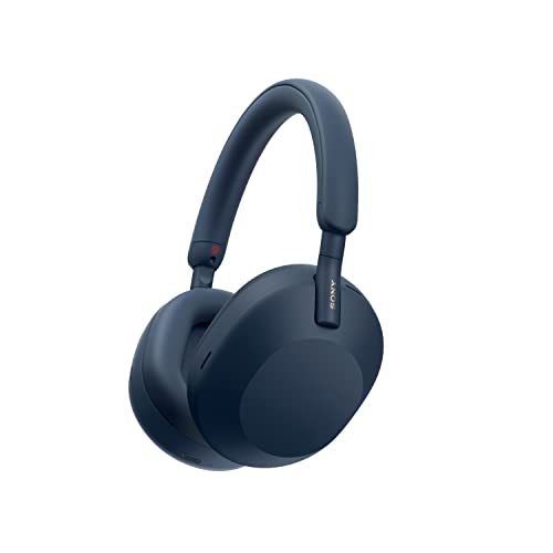 Sony WH-1000XM5 Kabelloser Premium-Kopfhörer mit Noise Cancelling, Bluetooth, kristallklare Anrufqualität, Hi-Res-Audio, bis zu 30 Std Akkulaufzeit , inkl. Hardcase , iOS & Android - Midnight Blue