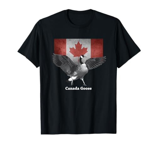 Proud Canadian Flag Canada Goose Tshirt T-Shirt