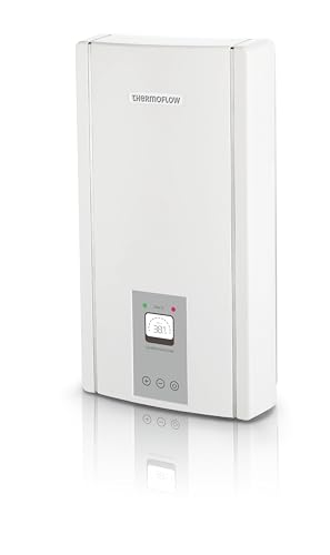 Thermoflow Elex 21 kW Durchlauferhitzer 400 V druckfest | Warmwasserbereiter bis 55 °C | G 1/2“ Anschluss | 11,8 L / min | Durchlauferhitzer für Waschtisch, Dusche oder Badewanne