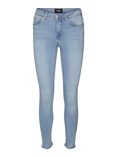 VERO MODA Damen VMTANYA MR S Piping VI352 NOOS Jeans, Blau (Hellblau), M/30