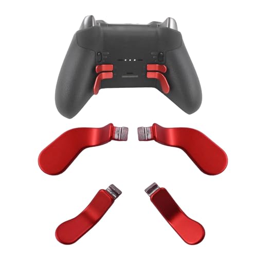 4 Pack Elite Controller Paddles für Xbox Elite 2 Controller Paddles,Edelstahl Elite Core Controller Paddle für Xbox One Elite Controller Serie 2,Elite Serie 1,und Elite 2 Core Controller(rot)