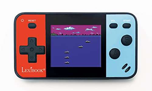 Lexibook, Cyber Arcade Pocket, Tragbare Handheld-Spielkonsole, 150 Spiele, 1,8“ LCD-Farbbildschirm, Gaming-Spielzeug für Kinder, blau/rot, JL1895