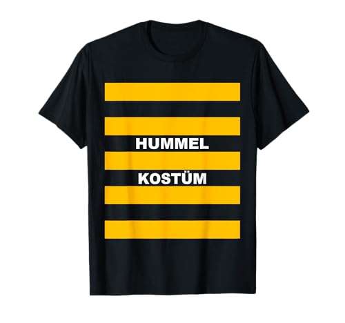 Hummel Kostüm Insekt gestreift Streifen Lustiges Fasching T-Shirt
