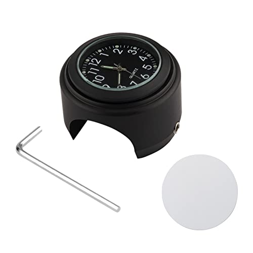 Shkalacar Universal Motorrad Lenker Uhr, Fahrradthermometer, Wasserdichter Uhr für Motorradlenker, Fahrräder, 22 mm-25,4 mm, 7/8 Zoll- 1 Zoll Lenker