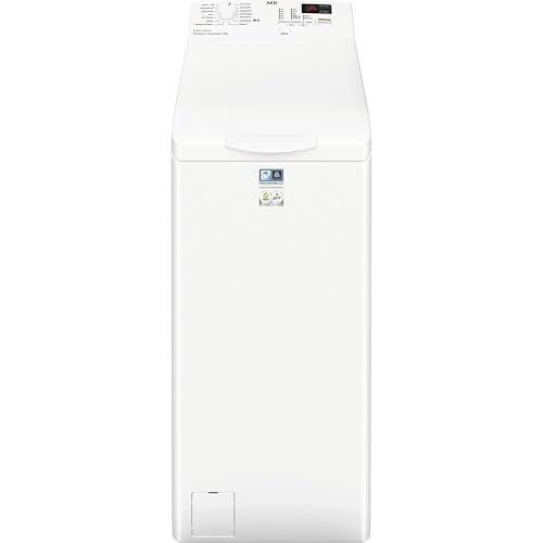 AEG Waschmaschine Toplader, 40 cm, 7 kg, Serie 6000 ProSense - Mengenautomatik - Smarte Beladungserkennung, EEK B, Nachlegefunktion, Wasserstopp, Inverter Motor, 1200 U/min, LTR6N40270