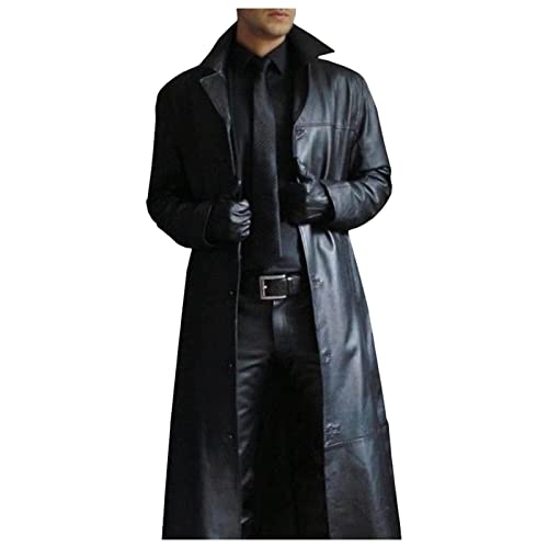 Mantel Herren Lang Trenchcoat Winter - Wintermantel Herren Warm Herrenmantel Warme Jacke Business Winterjacke Sportlich Stylisch Herbstmantel Outdoor Peacoat Elegant Herbstjacke Als Bequeme Überjacke