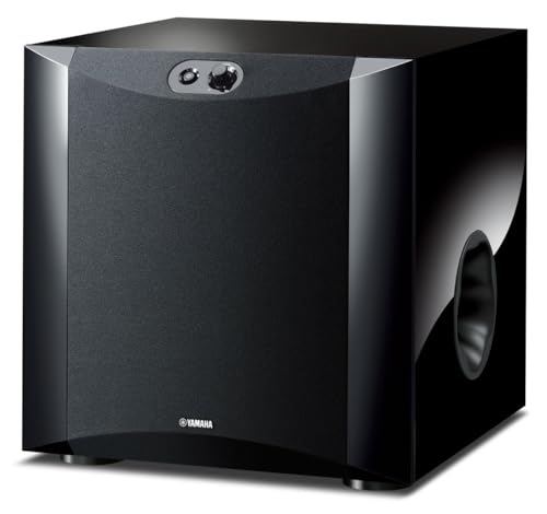 Yamaha NS-SW300 Front Firing-Subwoofer mit patentiertem Twisted Flare Port Bassreflexrohr klavierlack schwarz