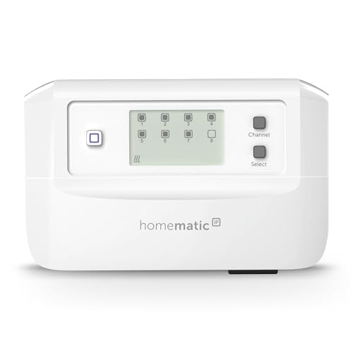 Homematic IP Smart Home Fußbodenheizungscontroller – 8 Kanäle, motorisch, Digitale Steuerung Fußbodenheizung mit oder ohne App, Energie sparen, 161656A0