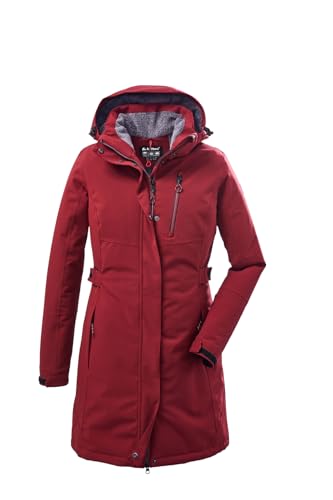 killtec Damen Funktionsparka/Parka mit abzippbarer Kapuze KOW 165 WMN PRK, weinrot, 36, 37726-000