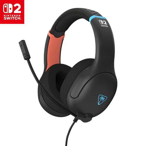 Turtle Beach Airlite Fit Wired Gaming Headset Offiziell Lizenziert für Nintendo Switch 2, 1, und OLED, Anthrazitschwarz