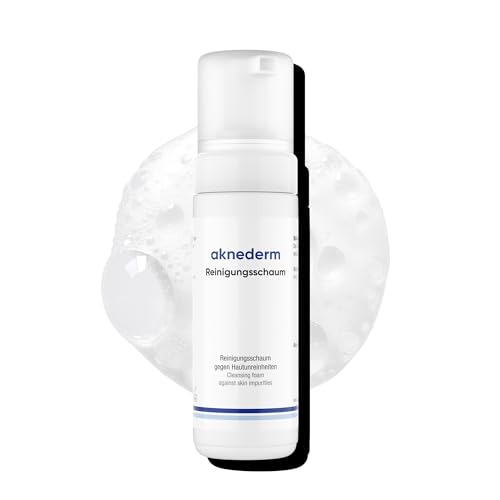 aknederm Reinigungsschaum 150ml - gründliche und milde Reinigung - gegen Hautunreinheiten & Pickel - vegan & parfümfrei für alle Hauttypen