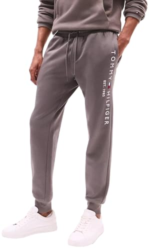TOMMY HILFIGER Herren-Jogginghose mit Logo, mit Taschen, Größe M, P Navy, Shady Stone, X-Groß