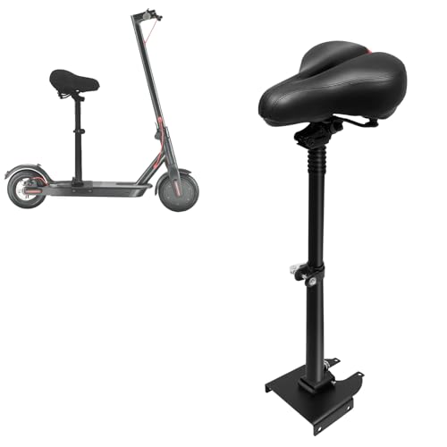 Elektrischer Skateboard Sattel, E Scooter Sitz, Höhenverstellbar 50-68cm Sitz für E Scooter, E Roller mit Sitz für Elektro-Scooter E-Bike, Schwarz, bis 100kg