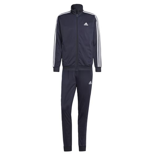 adidas Herren Basic 3-Stripes Tricot Track Suit, Legend Ink / White, XL