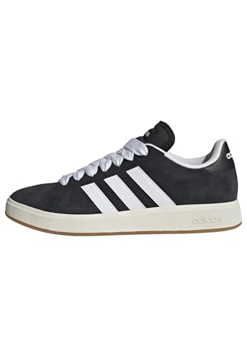 adidas Herren Grand Court Base 00s Shoes, Core Black/Cloud White/Gum, 44 EU