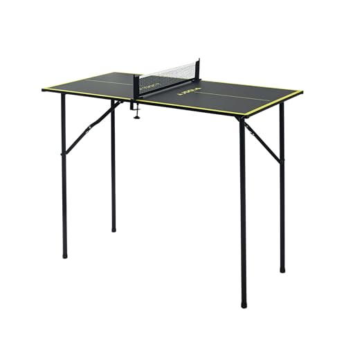 JOOLA Tischtennisplatte Mini - Indoor Tischtennistisch, Freizeittisch Inklusive Tischtennisnetz, Dark-Grey