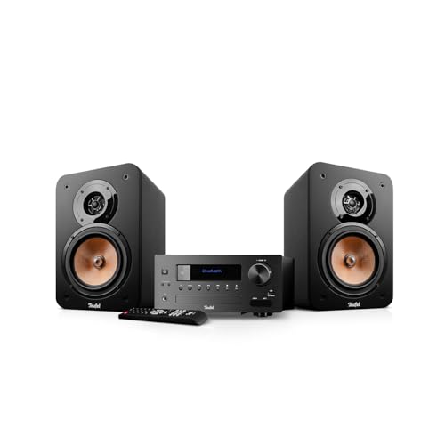 Teufel Ultima 20 Kombo 2 - HiFi Stereo Kompaktanlage mit CD und Bluetooth, USB, DAB+ Digitalradio, FM Radio, Musikstreaming, Bassreflex (Schwarz)