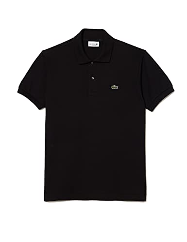 Lacoste Herren Polo-Shirt Kurzarm L1212, Männer Polo-Hemd,2 Knopf,Regular Fit,Schwarz,8