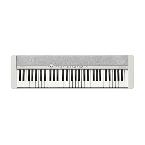 Casio Casiotone CT-S1WE Piano-Keyboard mit 61 anschlagdynamischen Tasten, 61 Sounds, weiß