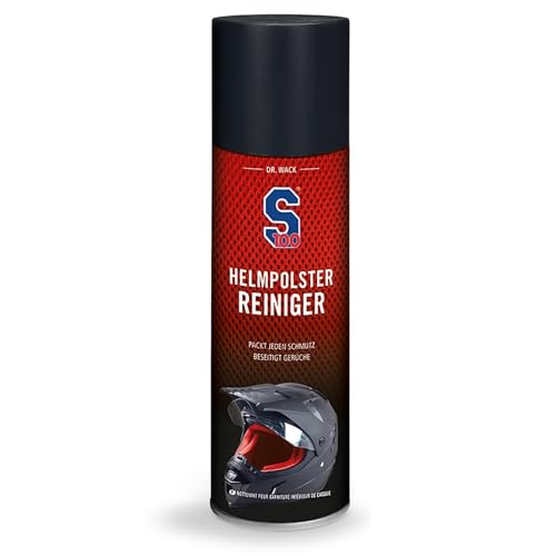 DR. WACK S100 Helmpolster-Reiniger 300 ml - Effektiver Polsterreiniger für Motorradhelm - Gründliche Reinigung Motorradhelm innen - Geruchsentferner Helmpolster - Hochwertige Motorradpflege