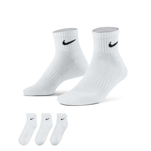 NIKE Herren Everyday Cushion Ankle-sx7667 Socken, Weiß (White/Black/100), 38-42 EU