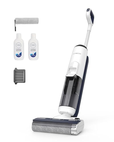 Tineco iFLOOR 5 Breeze Complete Nass Trockensauger, EIN-Schritt-Reinigung für Hartböden, Kantenreinigung <0.5cm, Dreifache Batterielebensdauer, Selbstreinigung, Leichtes Kabelloses Saugwischer, Blau