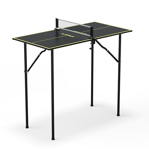JOOLA Tischtennisplatte Mini - Indoor Tischtennistisch, Freizeittisch Inklusive Tischtennisnetz, Dark-Grey