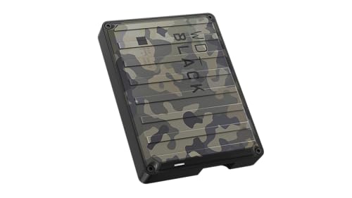 WD_Black P10 Game Drive 4TB Externe Festplatte (Mobile und robuste High-Peformance-Festplatte, Für Konsole und PC, bis zu 150 Spiele specihern) mit 1-monatiger Mitgliedschaft bei Discord Nitro - CAMO