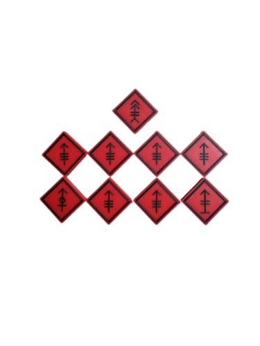 Magnetische Taktische Symbole Sets - NATO/Bundeswehr Lagebild Marker für Ausbildung, Planspiele & Sandkastendarstellung (Feind - Gruppe)