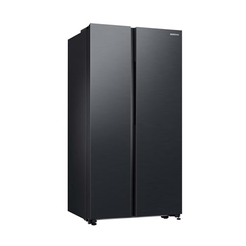 Samsung RS62DG5003B1EF Side-by-Side-Kühlschrank mit Gefrierfach, 178 cm, 628 l, SmartThings AI Energy Mode, Twist Ice Maker, SpaceMax, No Frost+, Premium Black Steel
