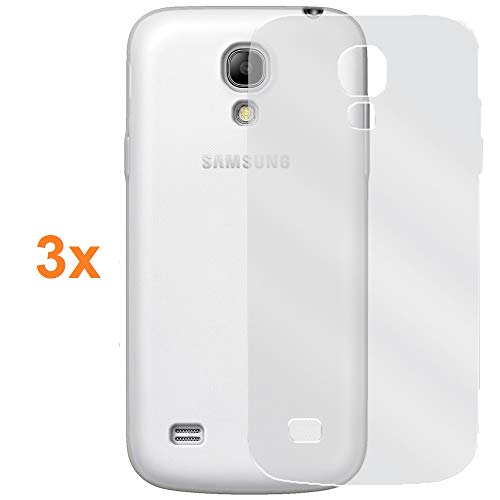 Pack 3X Transparent Silikonhülle TPU für Samsung Galaxy S4 MINI, Handyhülle Premium Kratzfest TPU Durchsichtige Schutzhülle, Ultradünne 0,33 mm