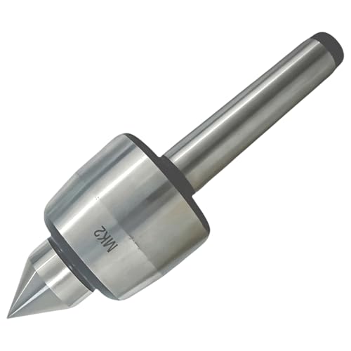 Mitlaufende Körnerspitze MK2 Mitlaufende Zentrierspitze Live Reitstock Center Drehbank Live Center Zentrierspitze 60 Grad Rollkörner MK2 Kegel Spitzen für Maschinenkegel CNC-Drehmaschine Werkzeug