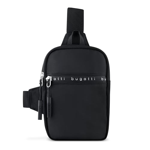 bugatti Blanc Delight Mini Crossbody-Tasche unisex, flache Umhängetasche, schwarz
