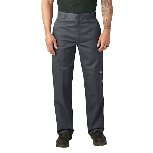 Dickies Herren-Arbeitshose mit verstärkten Knien in lockerer Passform, Dunkelgrau, 36W / 32L