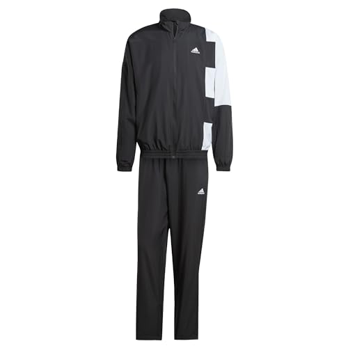 adidas Herren Sportswear Colorblock Track Suit Trainingsanzug, Black/White, M