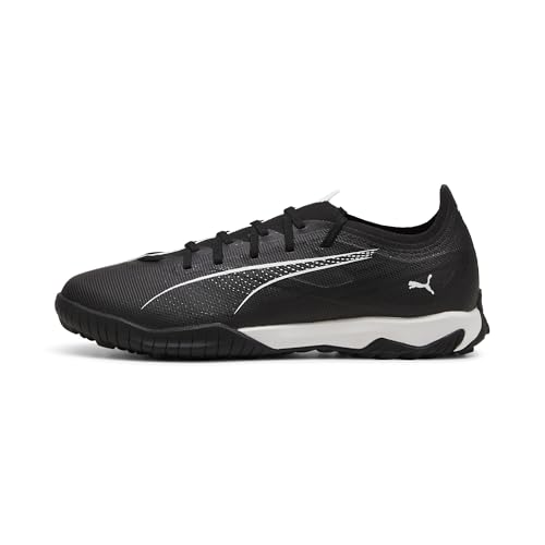 Puma Unisex Adults Ultra 5 Match TT Soccer Shoe, Puma Black-Puma White, 45 EU
