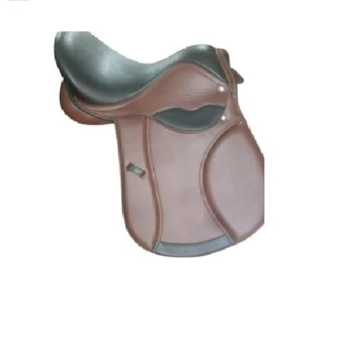 EQUIGEAR Professioneller Leder-Springsattel für Pferde – Allzweck-Reitsattel mit hohem Komfort, Stabilität und edlem Design (17 inches)