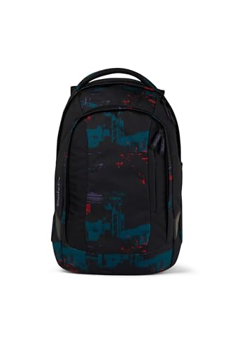 satch sleek Schulrucksack ergonomisch, 24 Liter, extra schlank Night Vision - Schwarz, Einheitsgröße