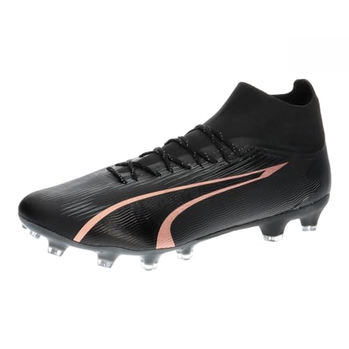 Puma Men Ultra Pro Fg/Ag Soccer Shoes, Puma Black-Copper Rose, 42.5 EU