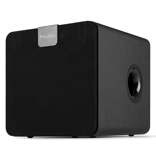 Audizio SW80D Subwoofer Aktiv - 160 Watt - 8 Zoll, Leistungsstarker Aktiv Subwoofer Heimkino - Für Klare Bässe, Eingebauten Class-D-Verstärker, Beeindrückende Audiowiedergabe von 60 Hz bis 250 Hz