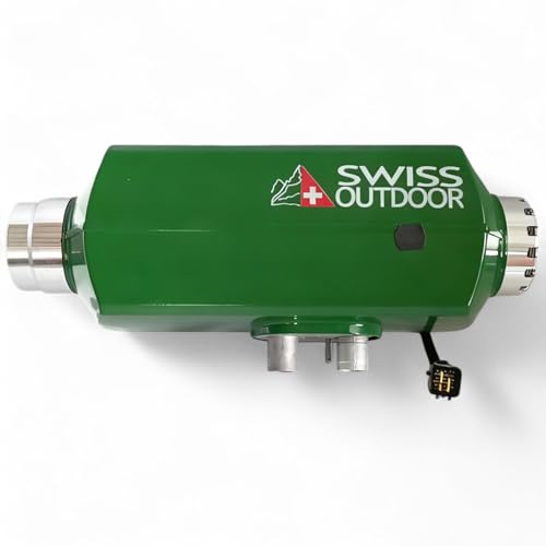 FORÇA Swiss Outdoor® Diesel Standheizung 5 kW – 12V Heizgerät für Camper & Van | Aluminiumgehäuse, leise 22 ml Pumpe, 310S Edelstahl-Brennkammer, Bluetooth App
