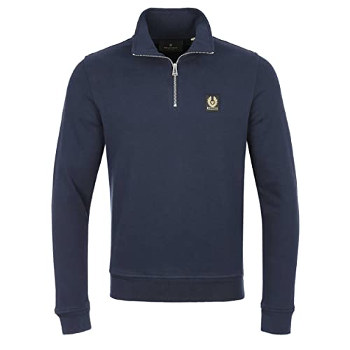 Belstaff Quarter Zip Sweatshirt, blau, XL