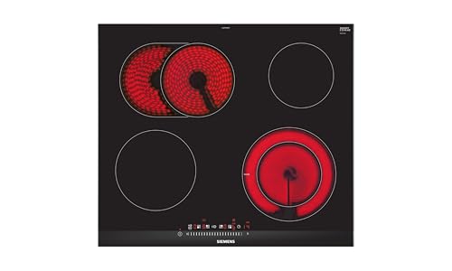 Siemens ET675FNP1E iQ300, Elektro-Kochfeld mit Rahmen aufliegend, Made in Germany, PowerBoost, Timer, touchSlider-Bedienung, 60 cm, Glaskeramik